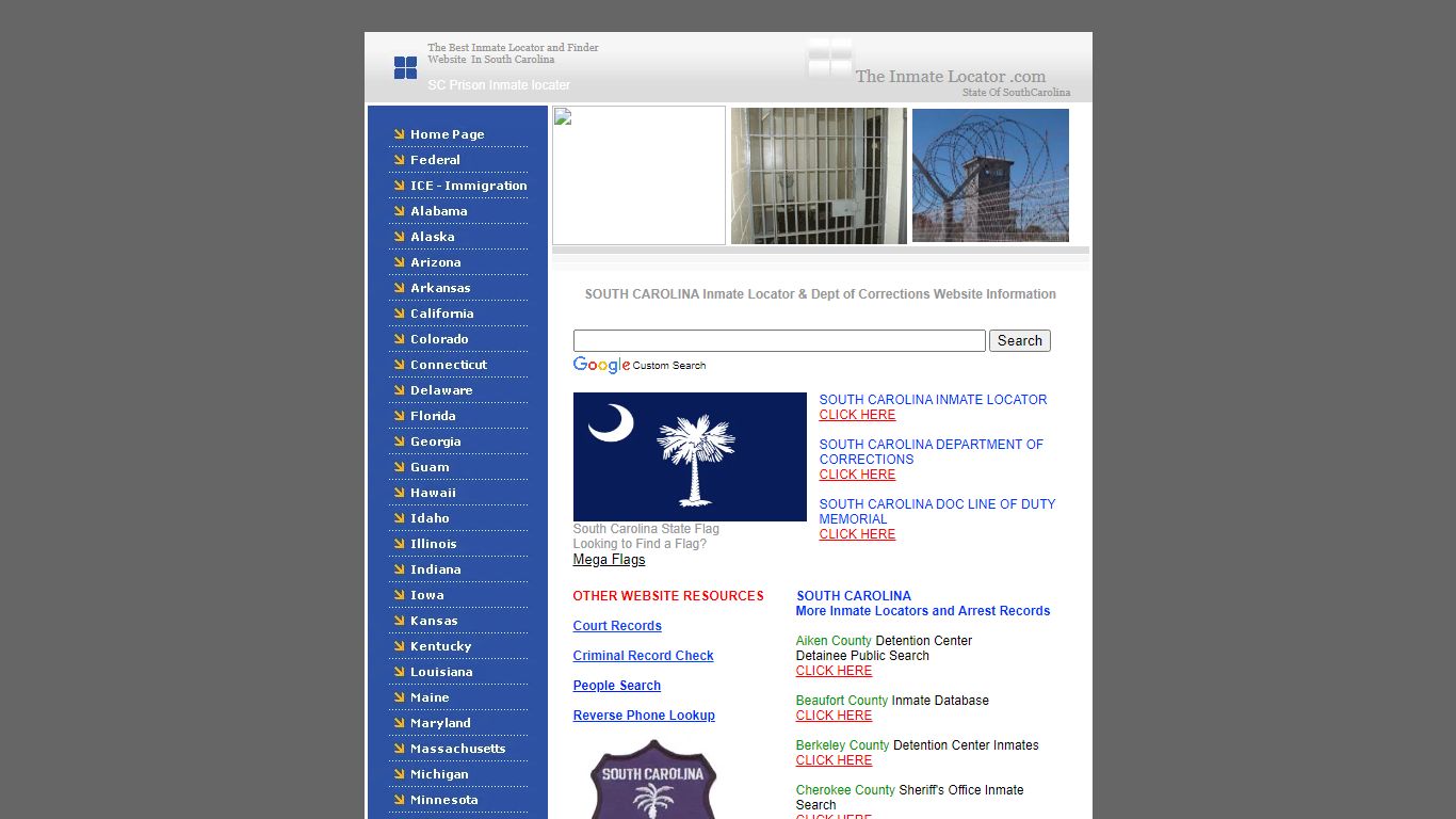 South Carolina Inmate Locator & South Carolina DOC